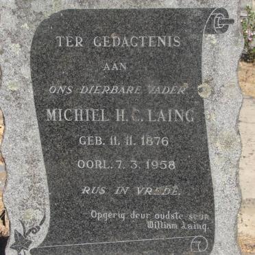 LAING Michiel H.C. 1876-1958