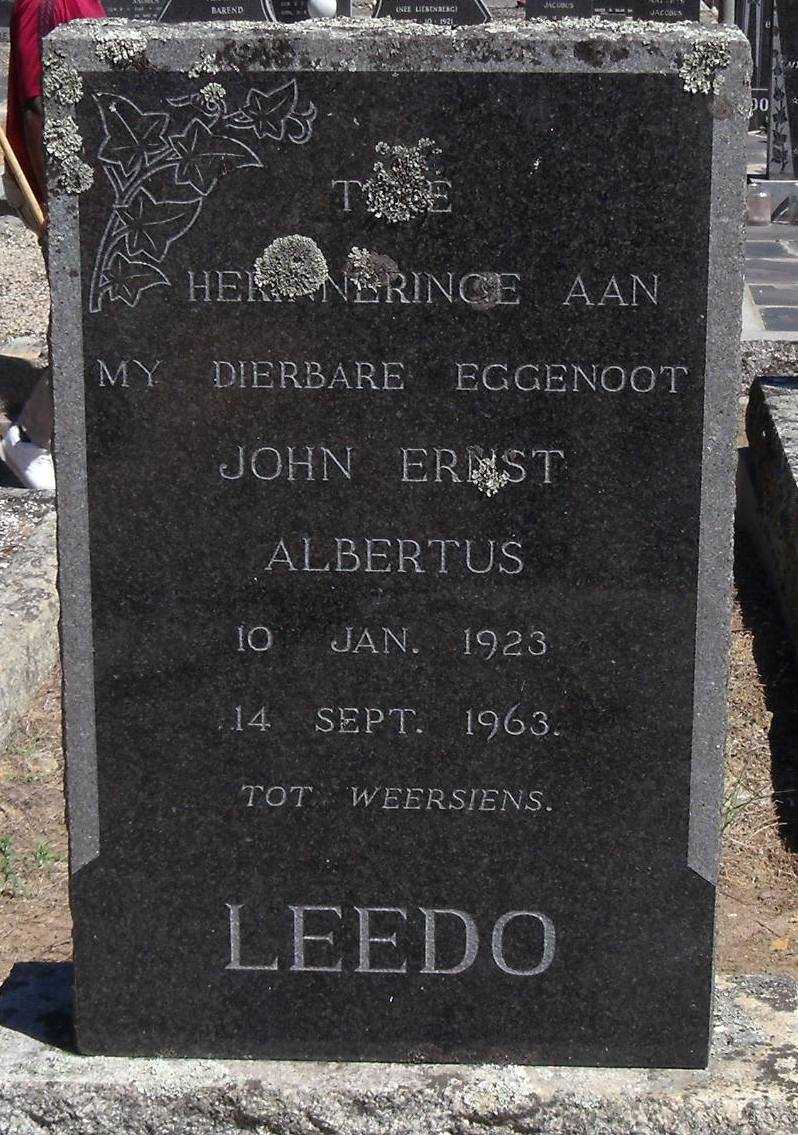 LEEDO John Ernst Albertus 1923-1963