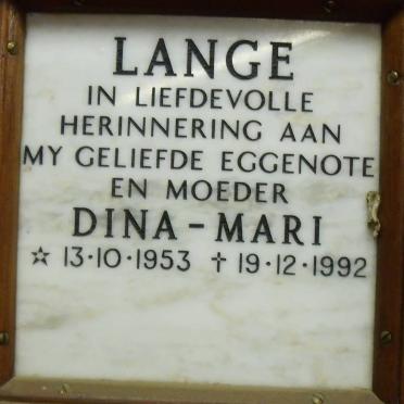LANGE Dina-Mari 1953-1992