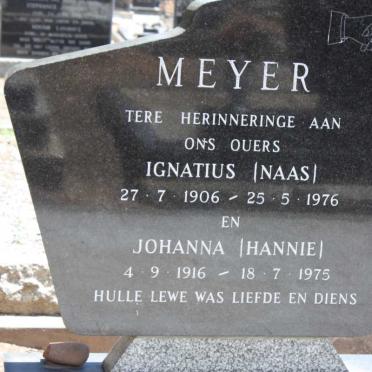 MEYER Ignatius 1906-1976 & Johanna 1916-1975