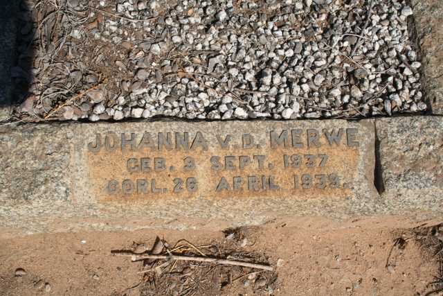 MERWE Johanna, V.D. 1937-1939