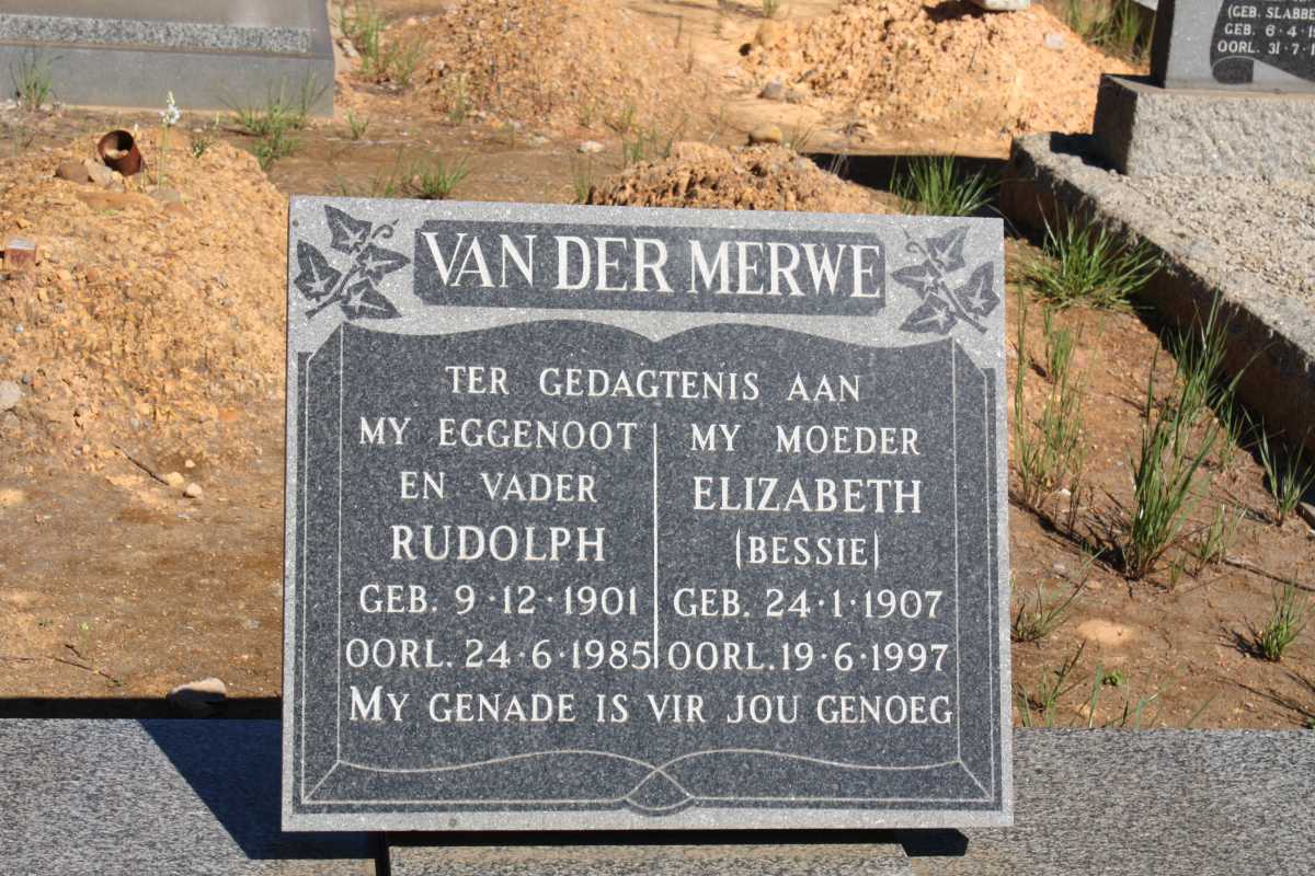 MERWE Rudolph, van der 1901-1985 & Elizabeth 1907-1997
