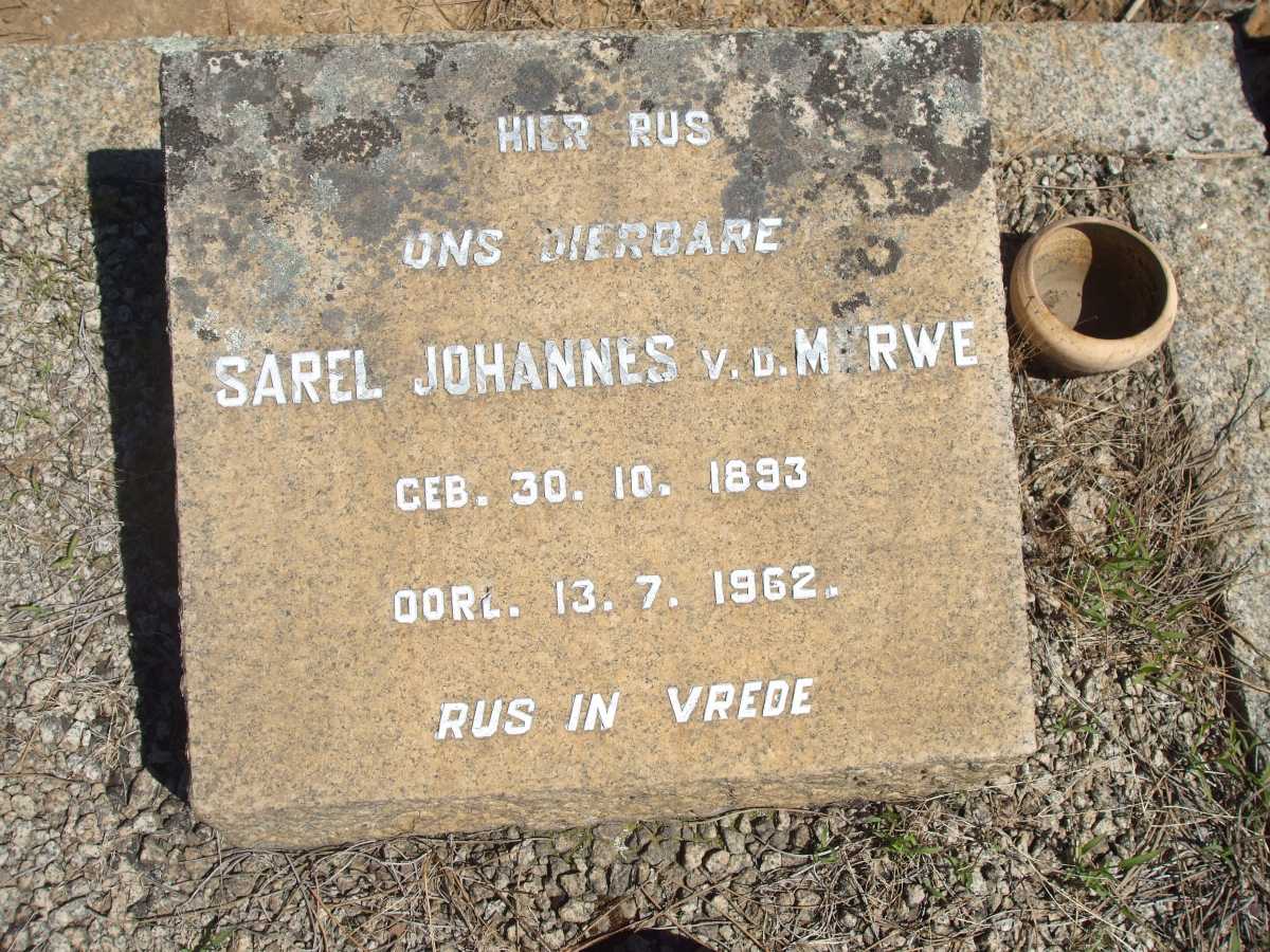 MERWE Sarel Johannes, V.D. 1893-1962 