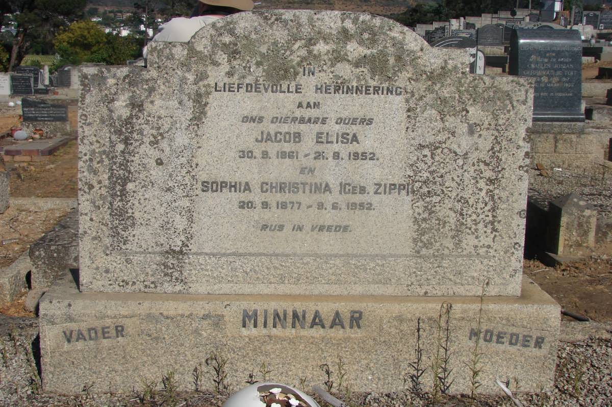 MINNAAR Jacob Elisa 1861-1952 & Sophia Christina ZIPP 1877-1952