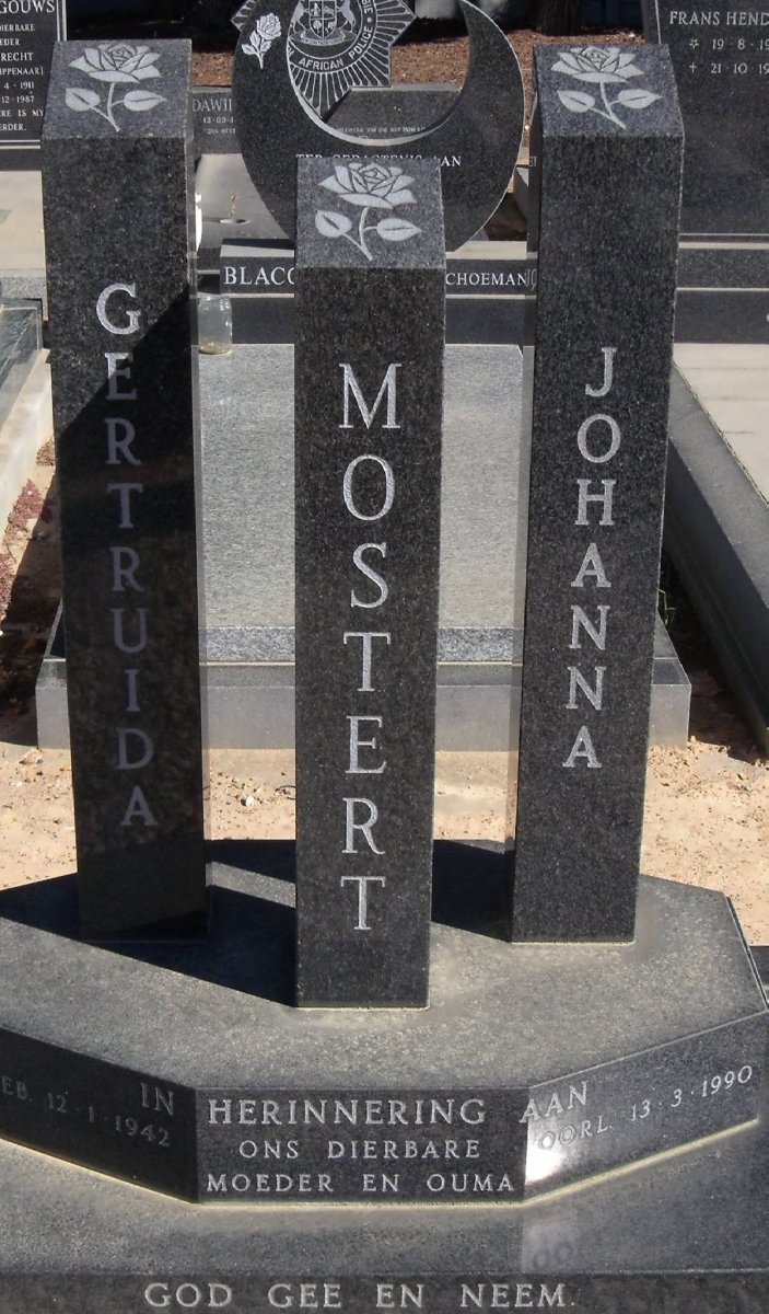 MOSTERT Gertruida Johanna 1942-1990