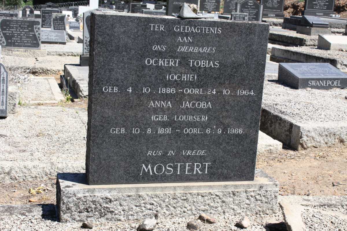 MOSTERT Ockert Tobias 1886-1964 & Anna Jacoba LOUBSER 1891-1966