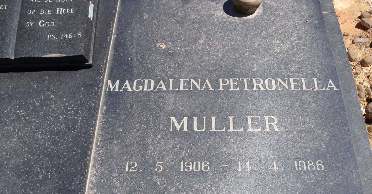 MULLER Jacobus Benjamin 1895-1973 & Magdalena Petronella 1906-1986 _2