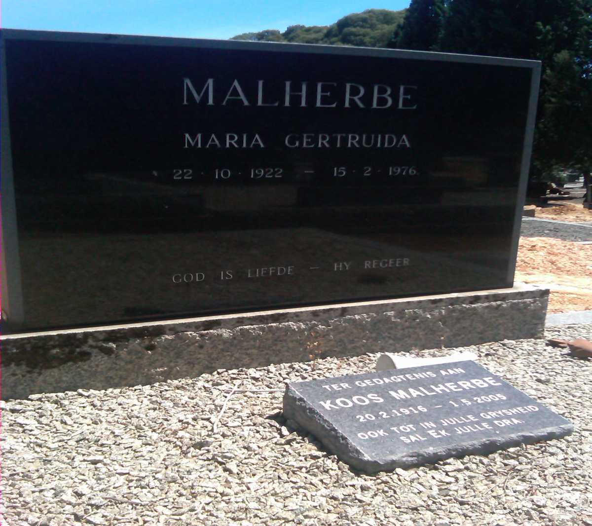 MALHERBE Koos 1916-2005 & Maria Gertruida 1922-1976