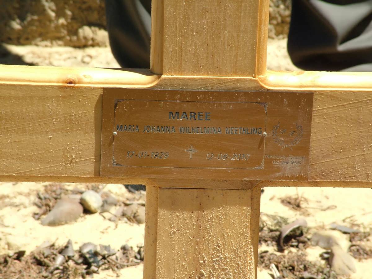 MAREE Maria Johanna Wilhelmina Neethling 1929-2010