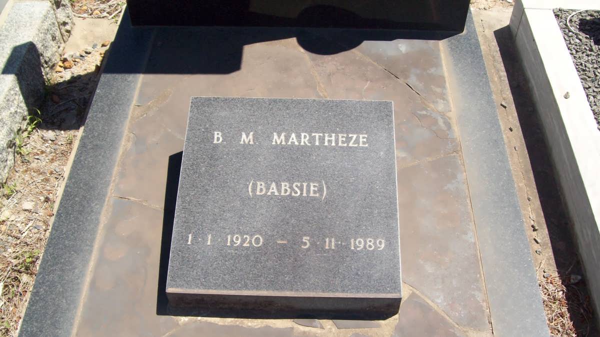 MARTHEZE B.M. 1920-1989