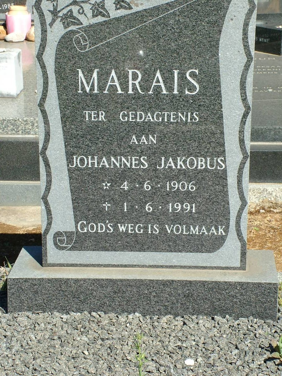 MARAIS Johannes Jakobus 1906-1991