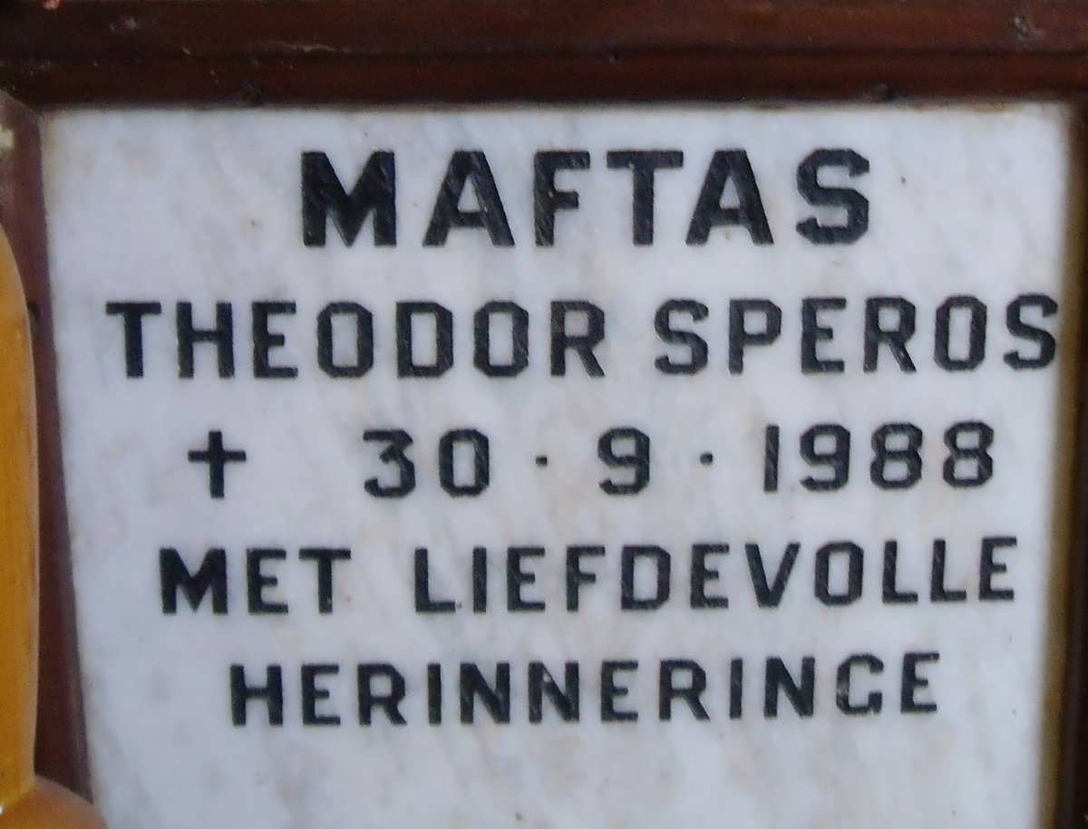 MAFTAS Theodor Speros -1988