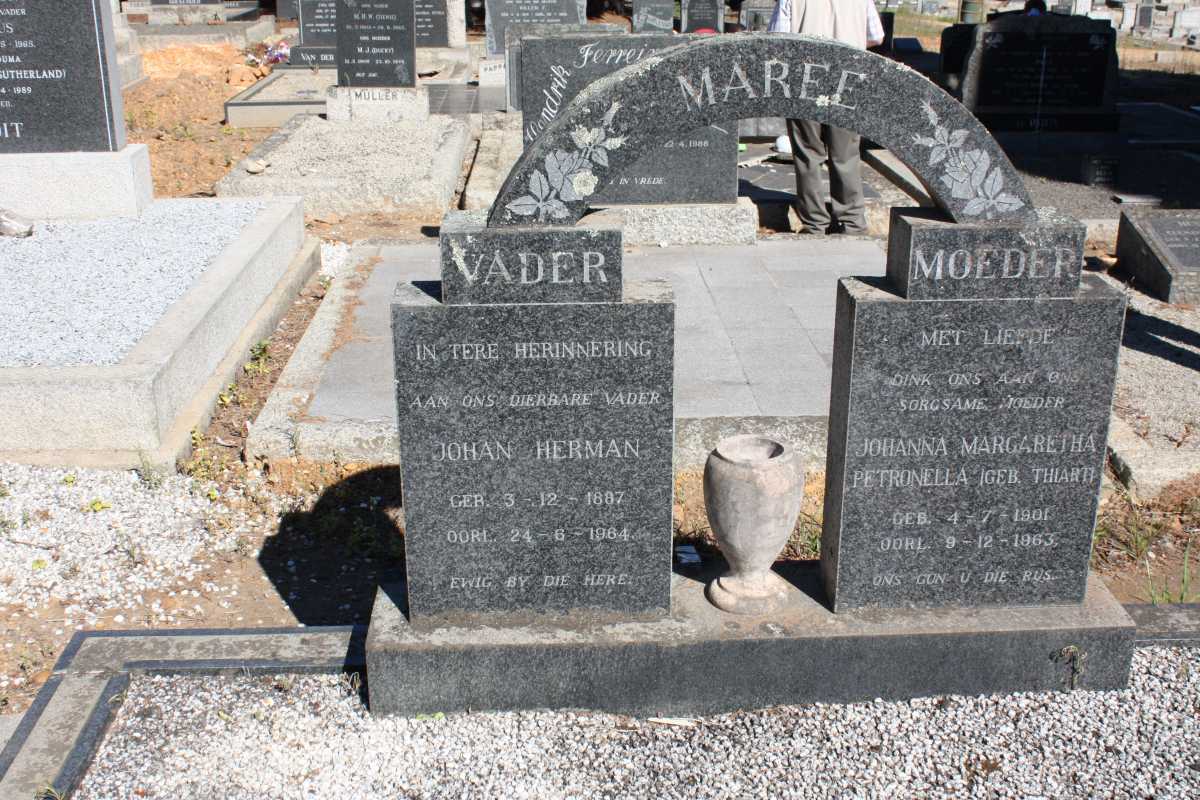 MAREE Johan Herman 1887-1964 & Johanna Margaretha Petronella THIART 1901-1963