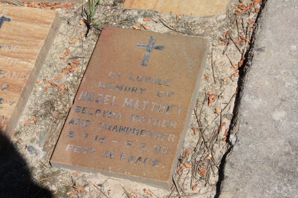 MATTHEY Hazel 1914-1990