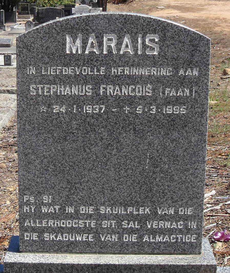 MARAIS Stephanus Francois 1937-1995