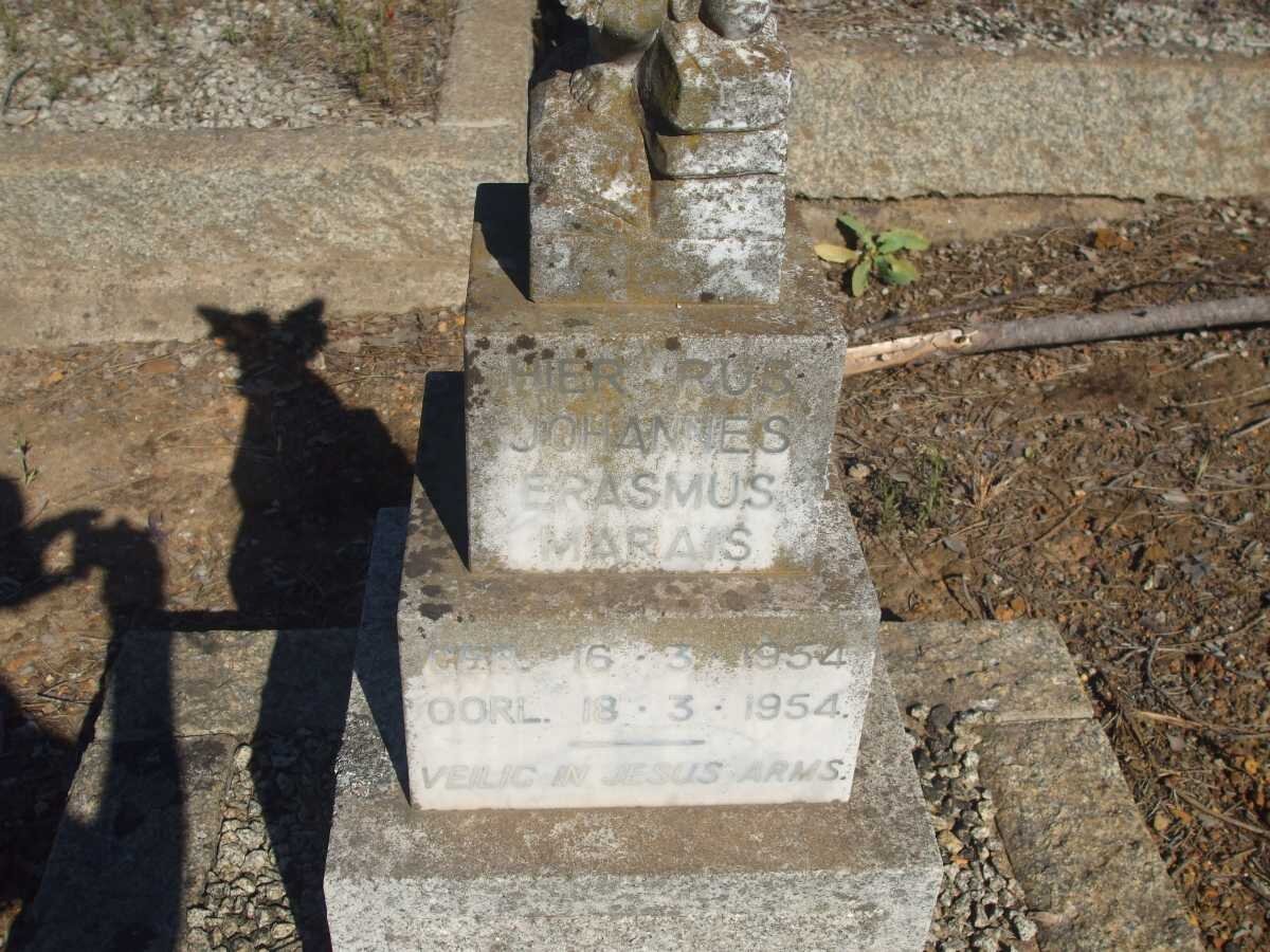 MARAIS Johannes Erasmus 1954-1954