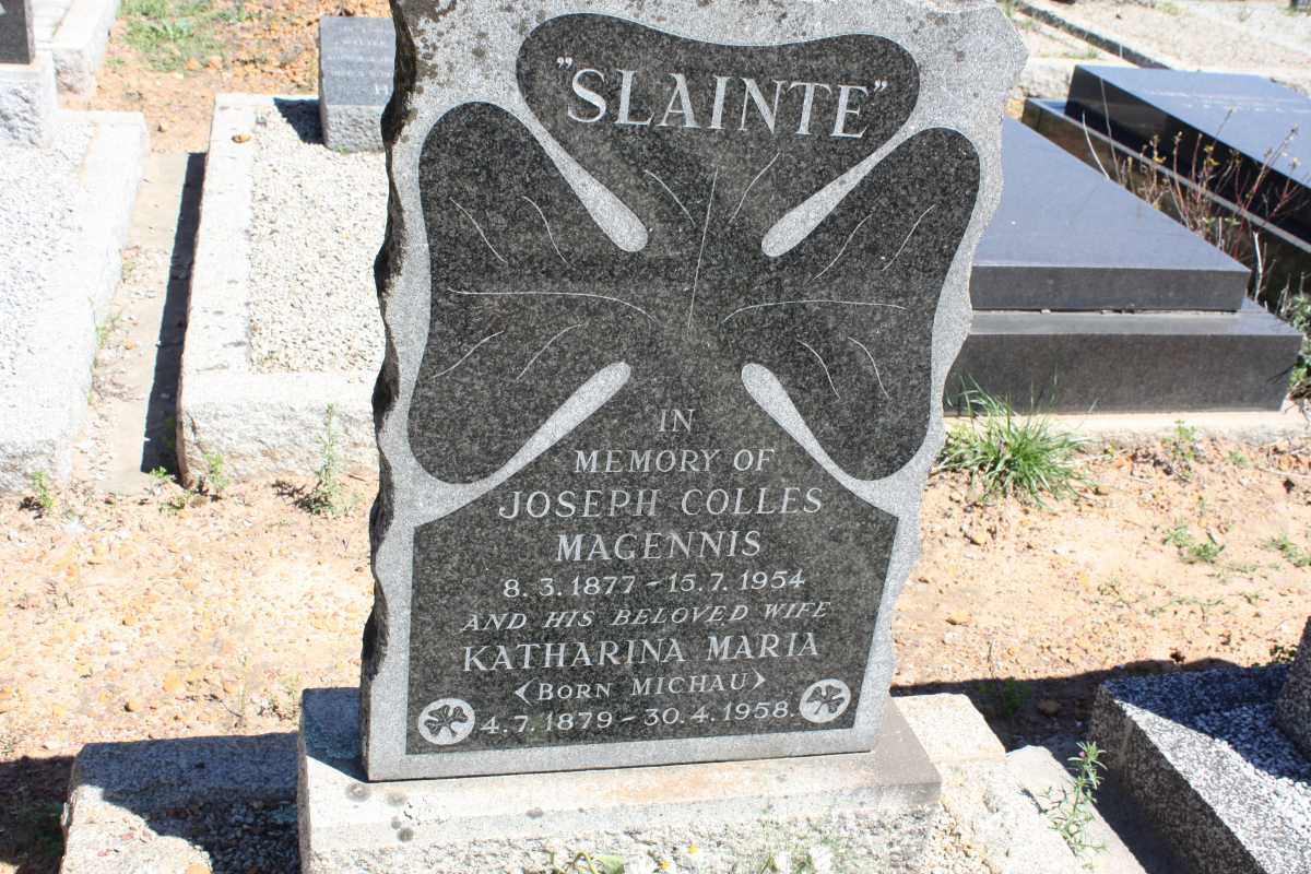 MAGINNES Joseph Colles 1877-1954 & Katharina Maria MICHAU 1879-1958