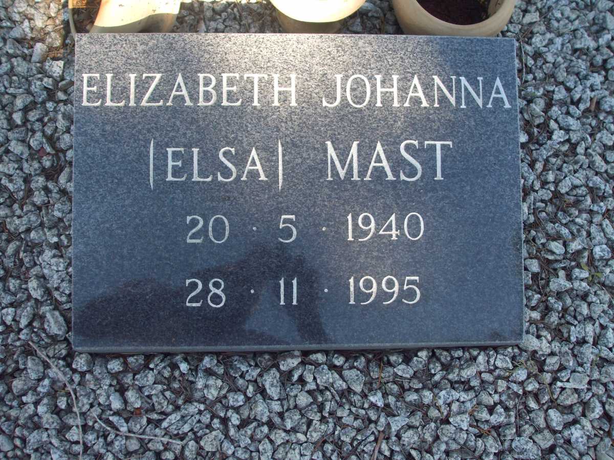 MAST Elizabeth Johanna 1940-1995