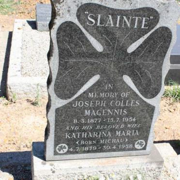 MAGINNES Joseph Colles 1877-1954 & Katharina Maria MICHAU 1879-1958