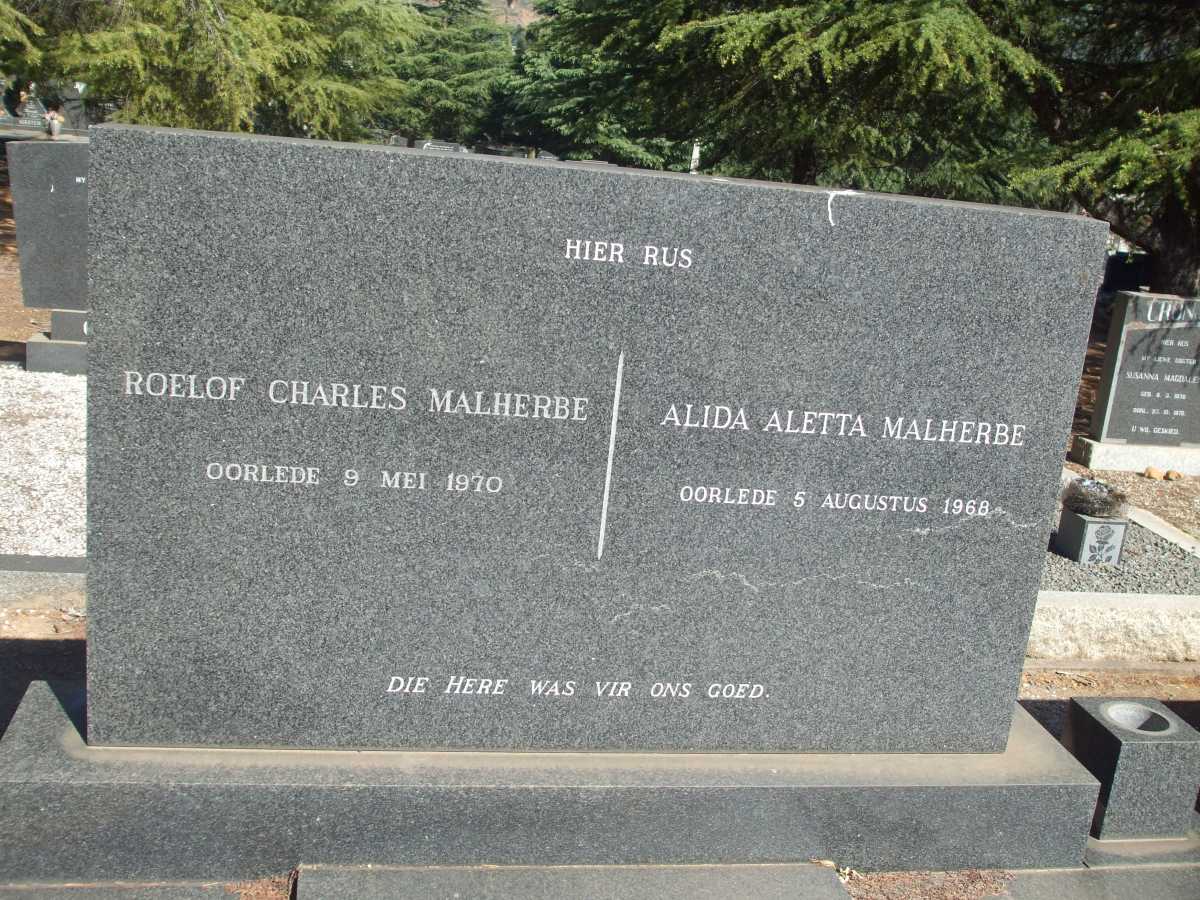 MALHERBE Roelof Charles -1970 & Alida Aletta -1968