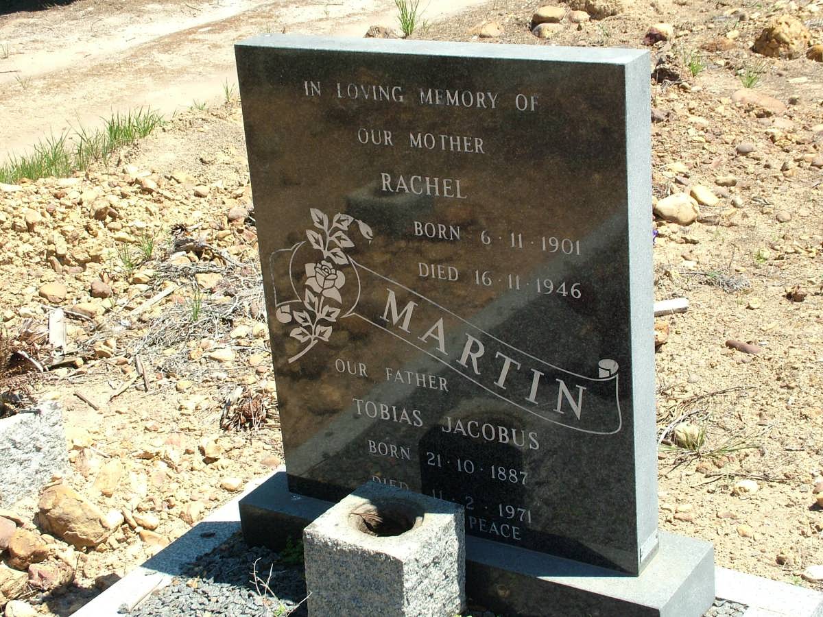 MARTIN Tobias Jacobus 1887-1971 & Rachel 1901-1946