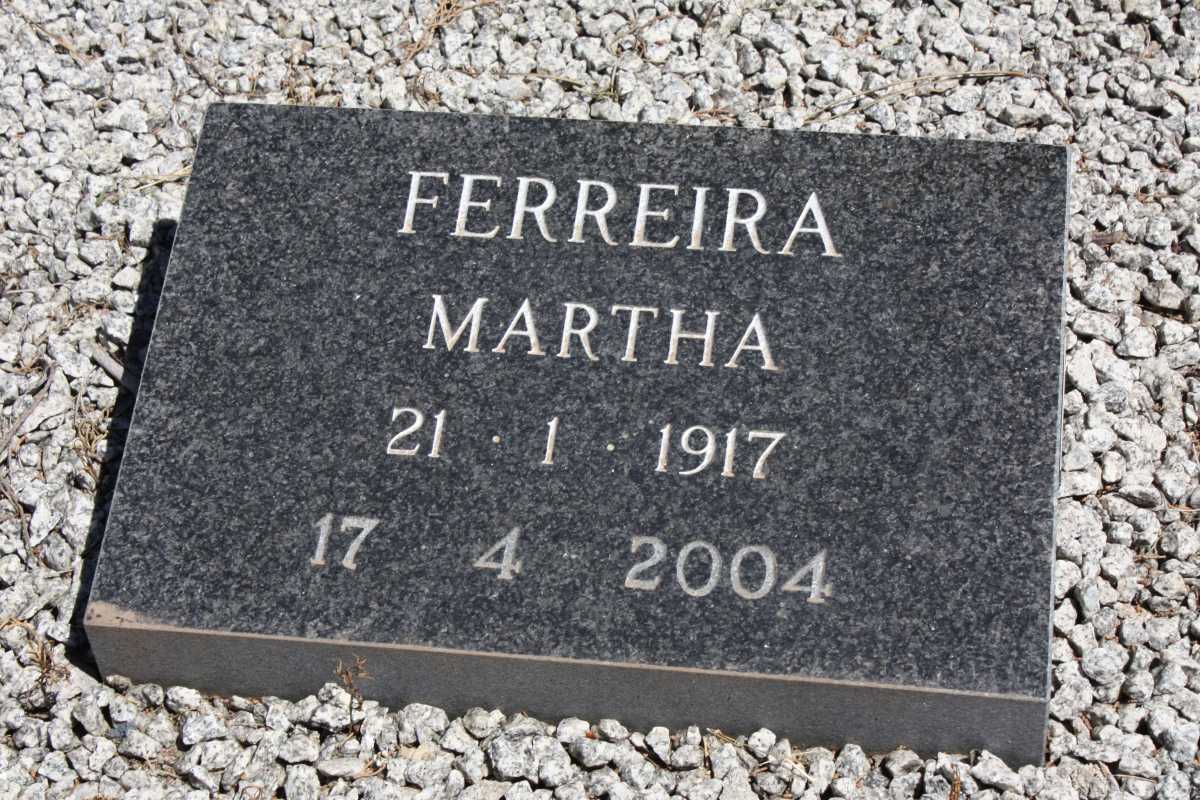 FERREIRA Martha 1917-2004