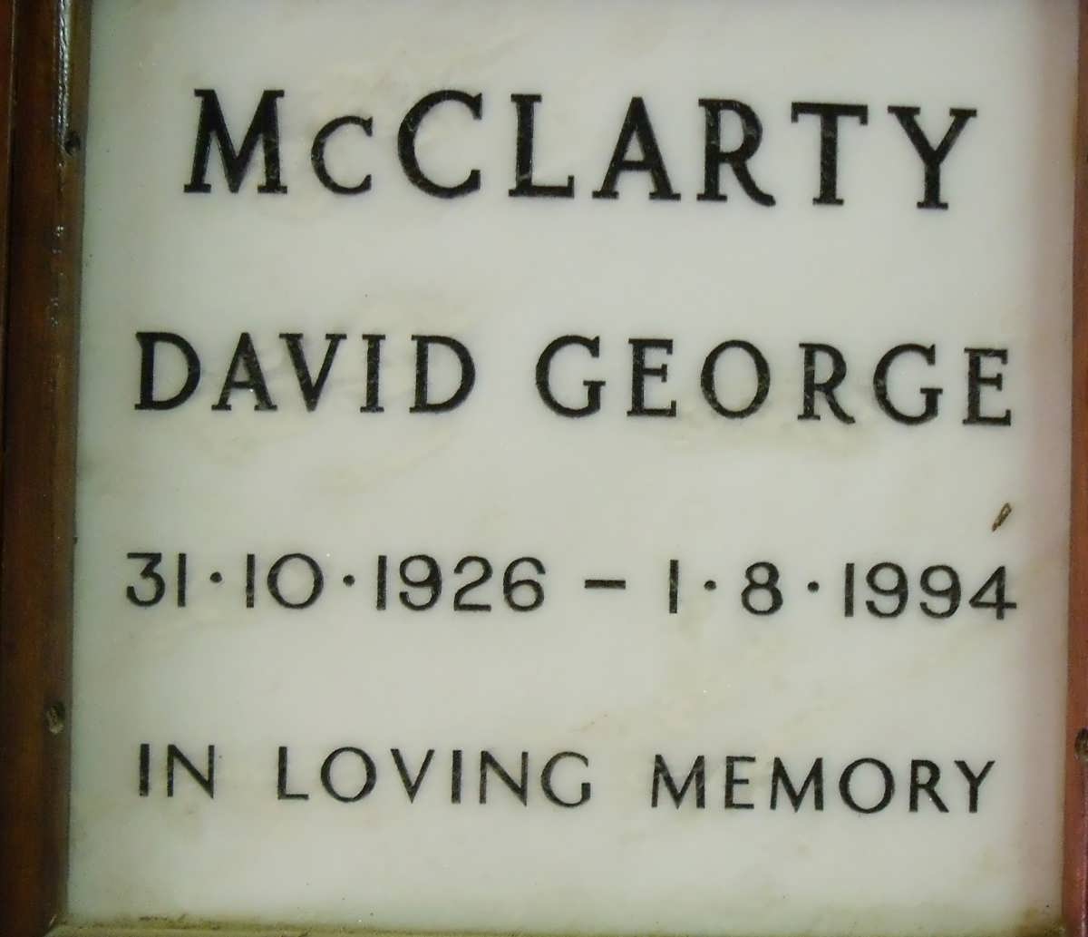McCLARTY David George 1926-1994