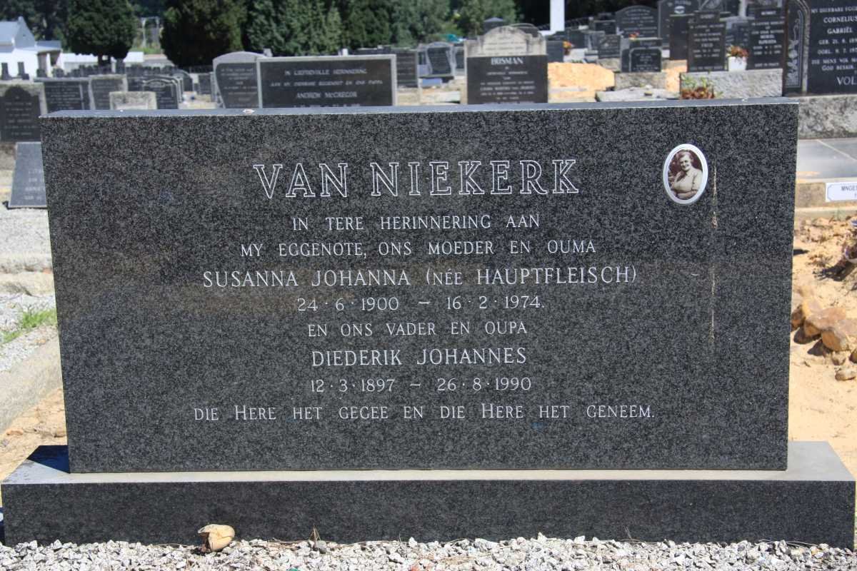 NIEKERK Diederik Johannes, van 1897-1990 &amp; Susanna Johanna HAUPTFLEISCH 1900-1974