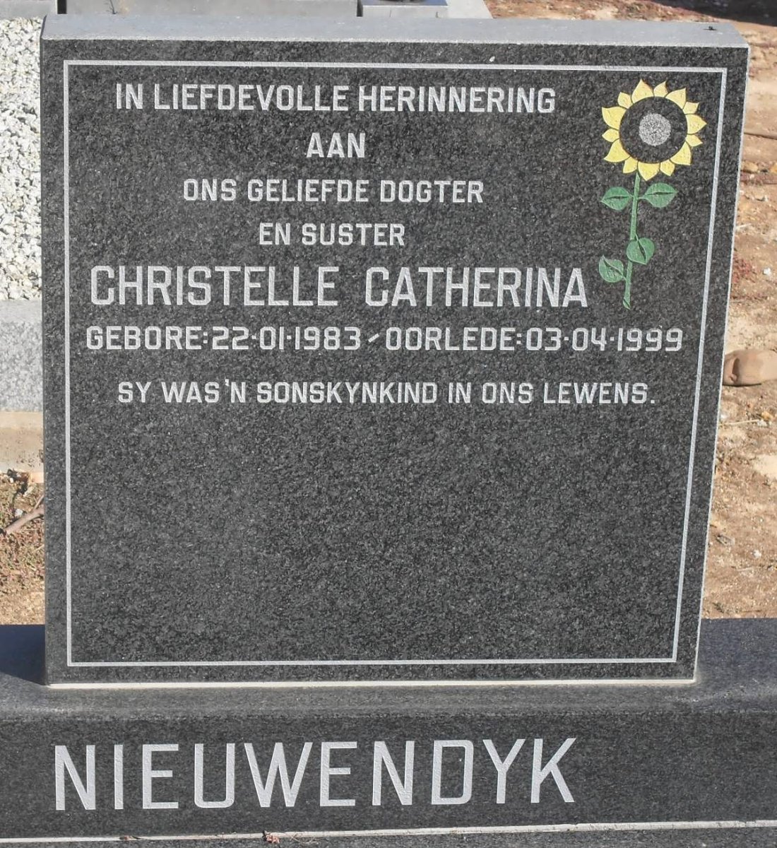 NIEUWENDYK Christelle Catherina 1983-1999