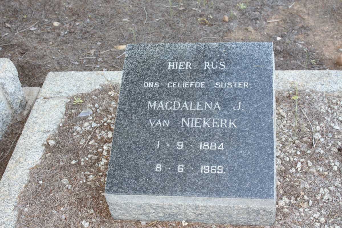 NIEKERK Magdalena J., van 1884-1969