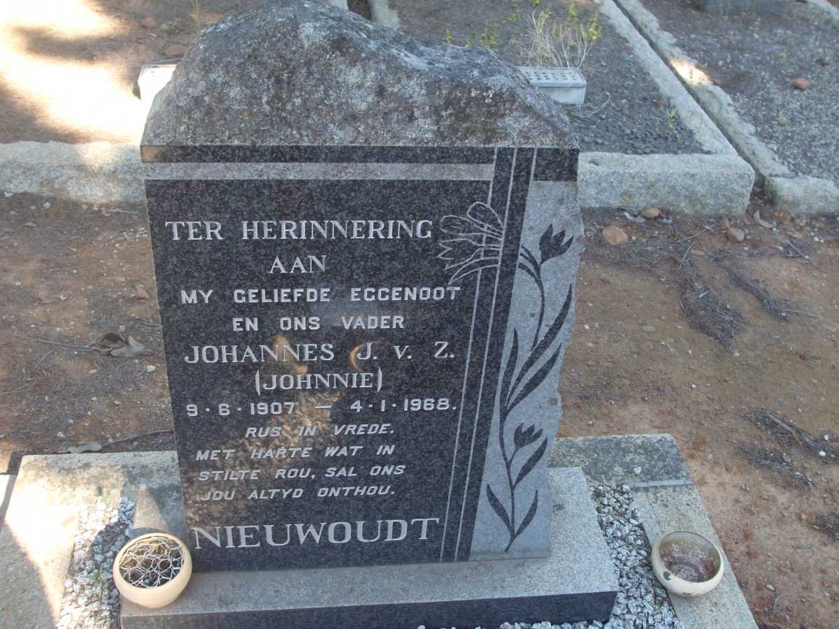 NIEUWOUDT Johannes J. v. Z. 1907-1968