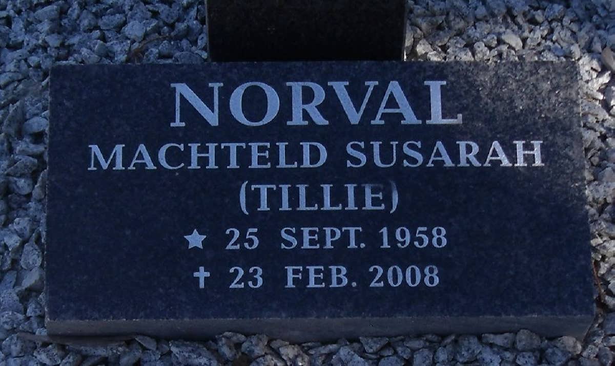 NORVAL Machteld Susarah 1958-2008