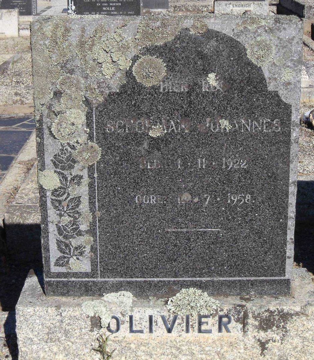 OLIVIER Schoeman Johannes 1922-1958