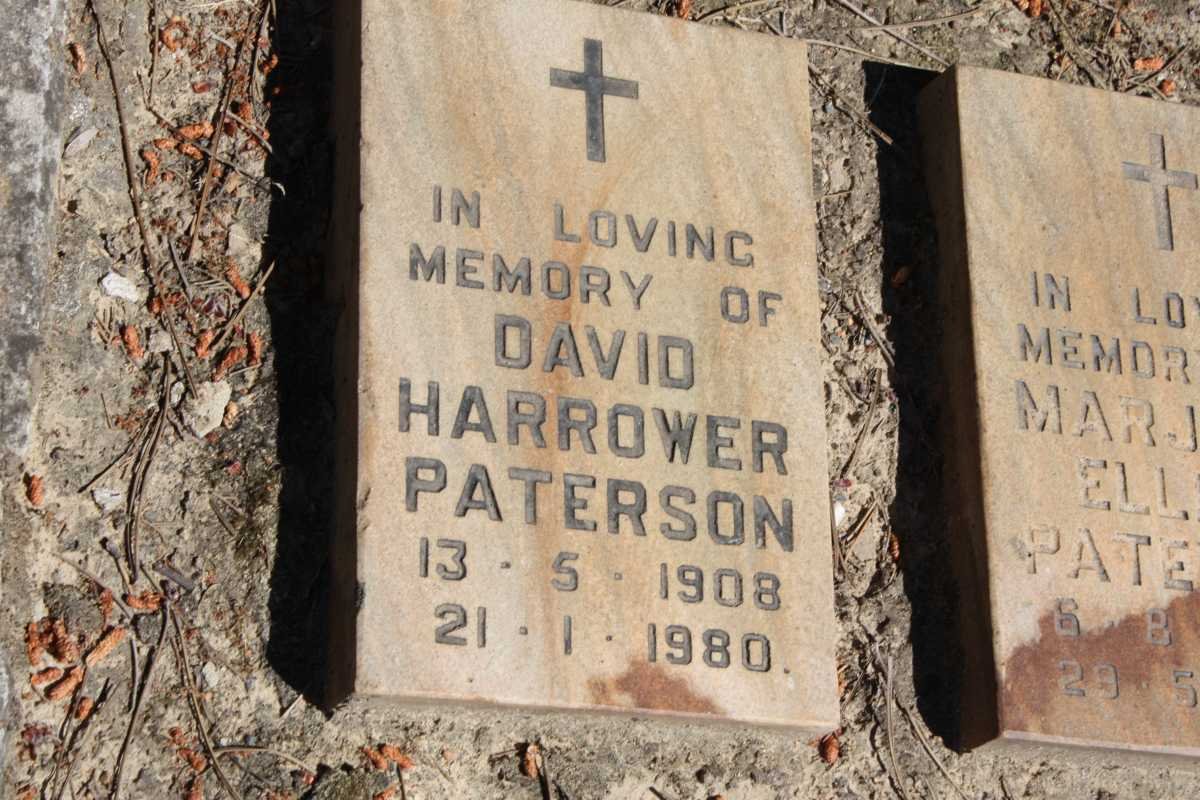 PATERSON David Harrower 1908-1980 &amp; Marjorie Elliot 1909-1996