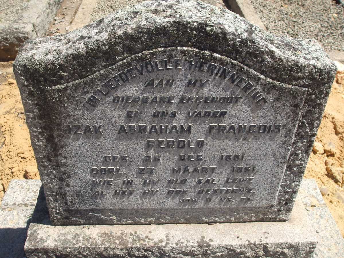 PEROLD Izak Abraham Francois 1881-1951