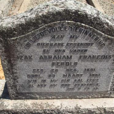 PEROLD Izak Abraham Francois 1881-1951
