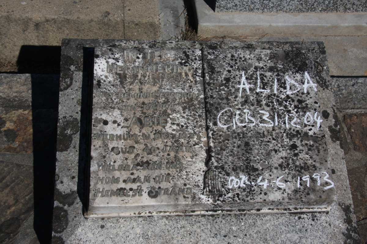 PEROLD Abie -1937 &amp; Alida 1904-1993