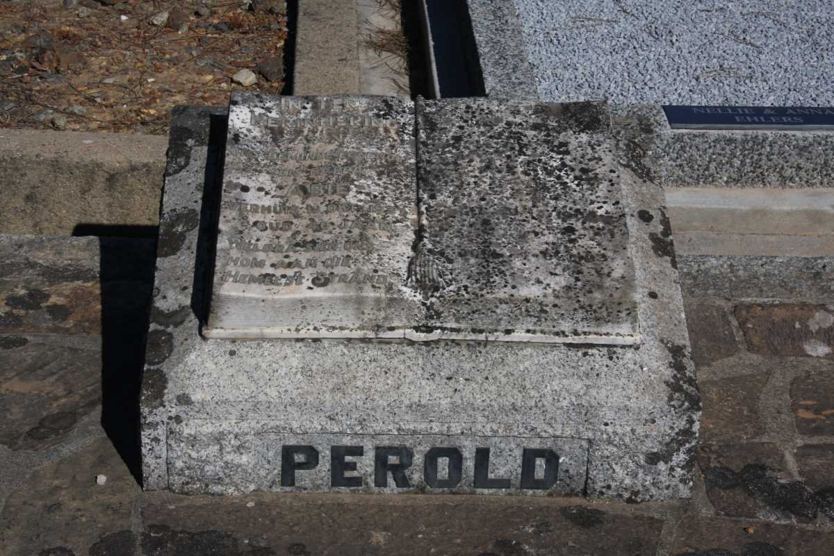 PEROLD Abie -1937 &amp; Alida 1904-1993