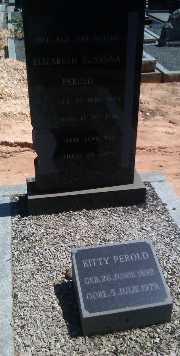 PEROLD Kitty 1892-1979 :: PEROLD Elizabeth Susanna 1885-1976