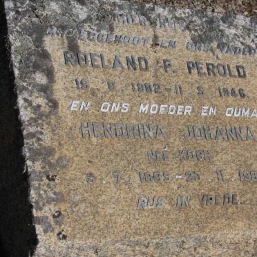 PEROLD Roeland P. 1882-1946 &amp; Hendrina Johanna KOCH 1895-1983