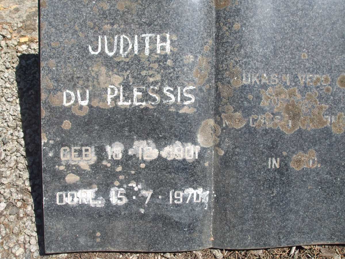 PLESSIS Judith, du 1901-1970