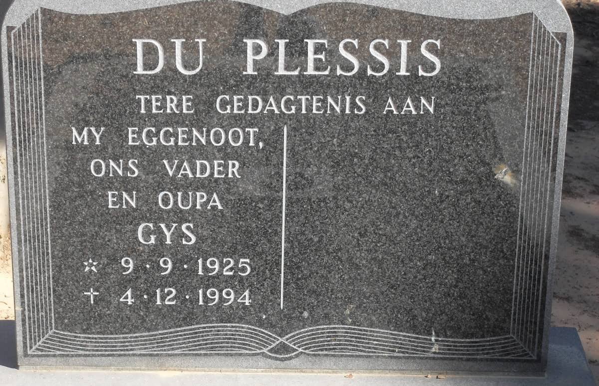 PLESSIS Gys, du 1925-1994