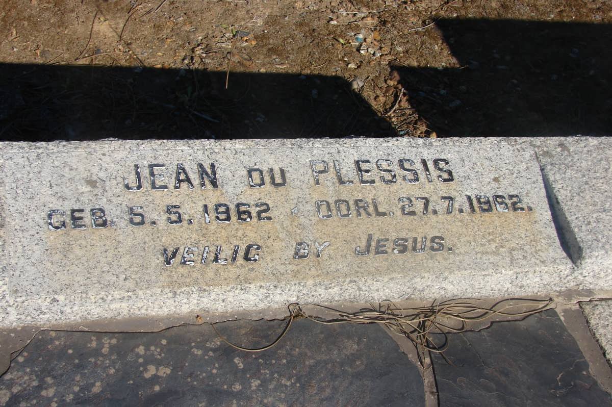 PLESSIS Jean, du 1962-1962
