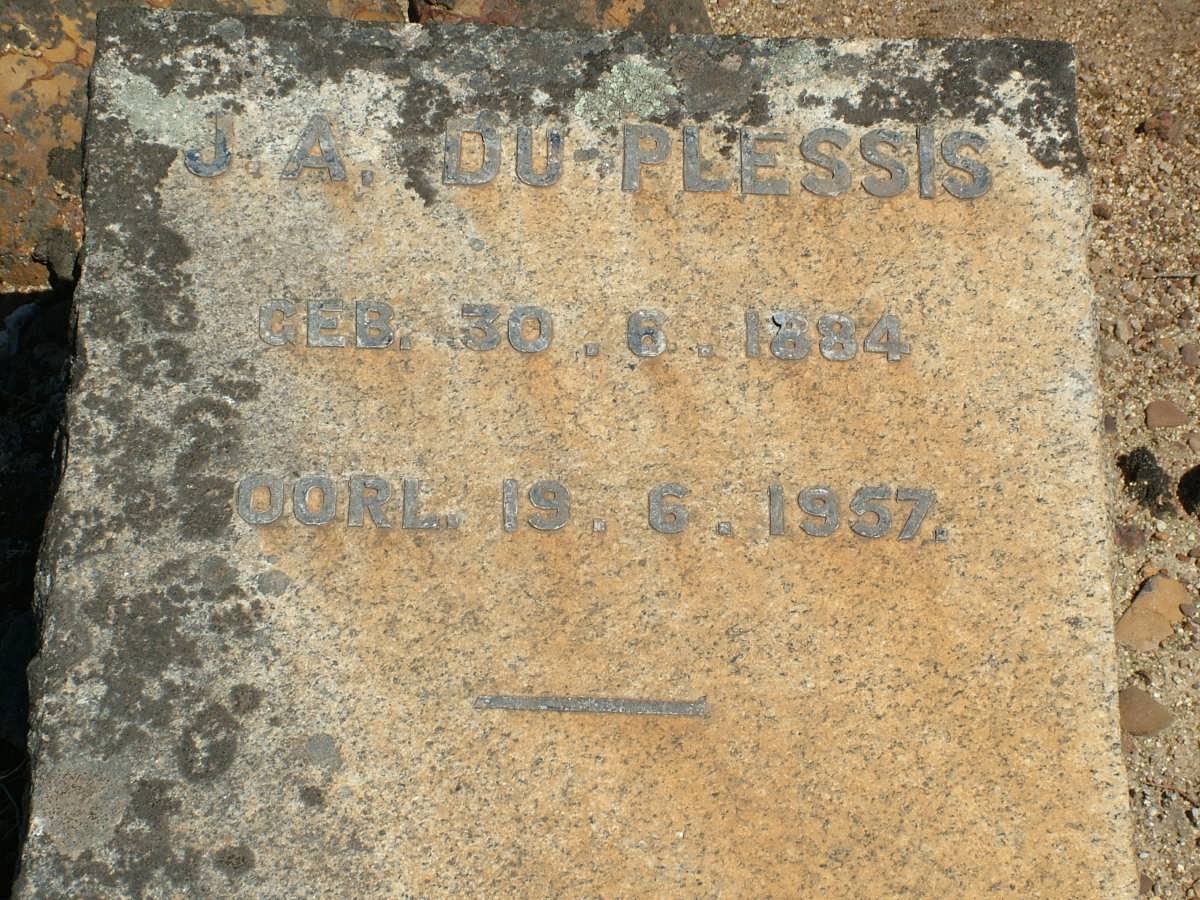 PLESSIS J.A., du 1884-1957