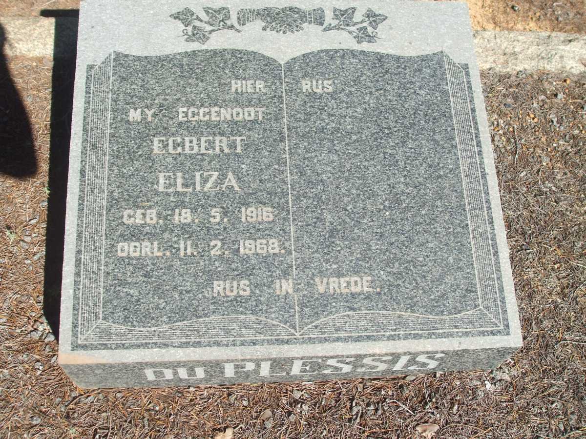 PLESSIS Egbert Eliza, du 1916-1968