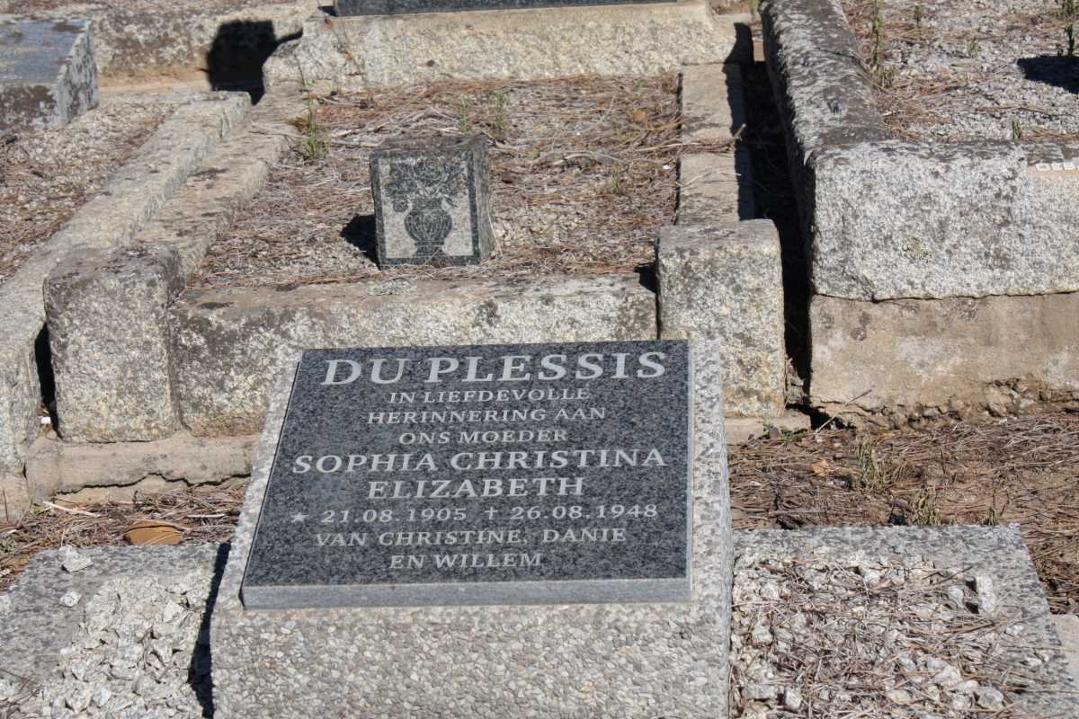 PLESSIS Sophia Christina Elizabeth, du 1905-1948 