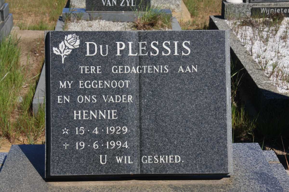 PLESSIS Hennie, du 1929-1994