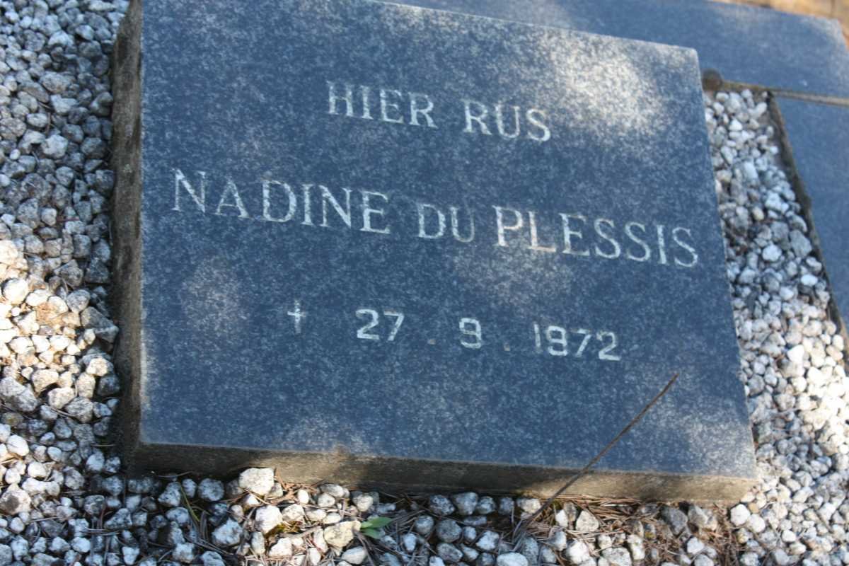 PLESSIS Nadine, du -1972