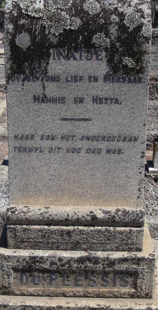 PLESSIS Inatje, du