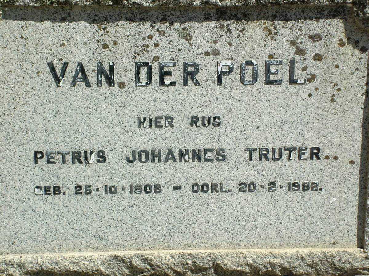 POEL Petrus Johannes Truter, van der 1908-1982